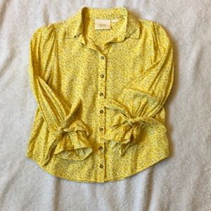 Maeve by Anthropologie sunny yellow blouse